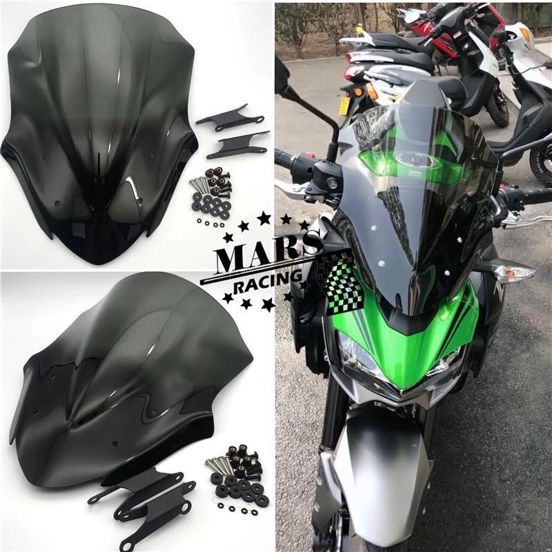 ~適用於KAWASAKI川崎 Z900 z900 17-20擋風玻璃 長風擋 前風鏡 導流罩 遮陽板 前風擋 前風擋 頭