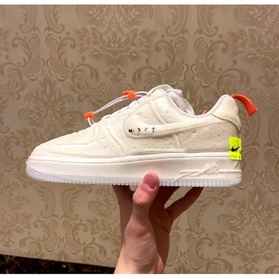 Nike Air Force 1 CV1754-100 米白橘 001 黑綠 海綿 休閒 慢跑鞋