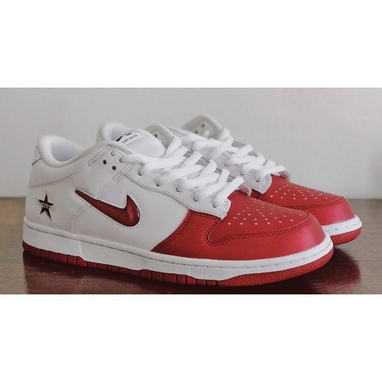 Supreme x Nike SB Dunk Low 白紅 運動 滑板 CK3480-600 慢跑鞋