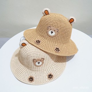 【Nancy南希】兒童遮陽帽大簷夏天男童防曬太陽帽子沙灘女孩嬰兒漁夫帽寶寶草帽