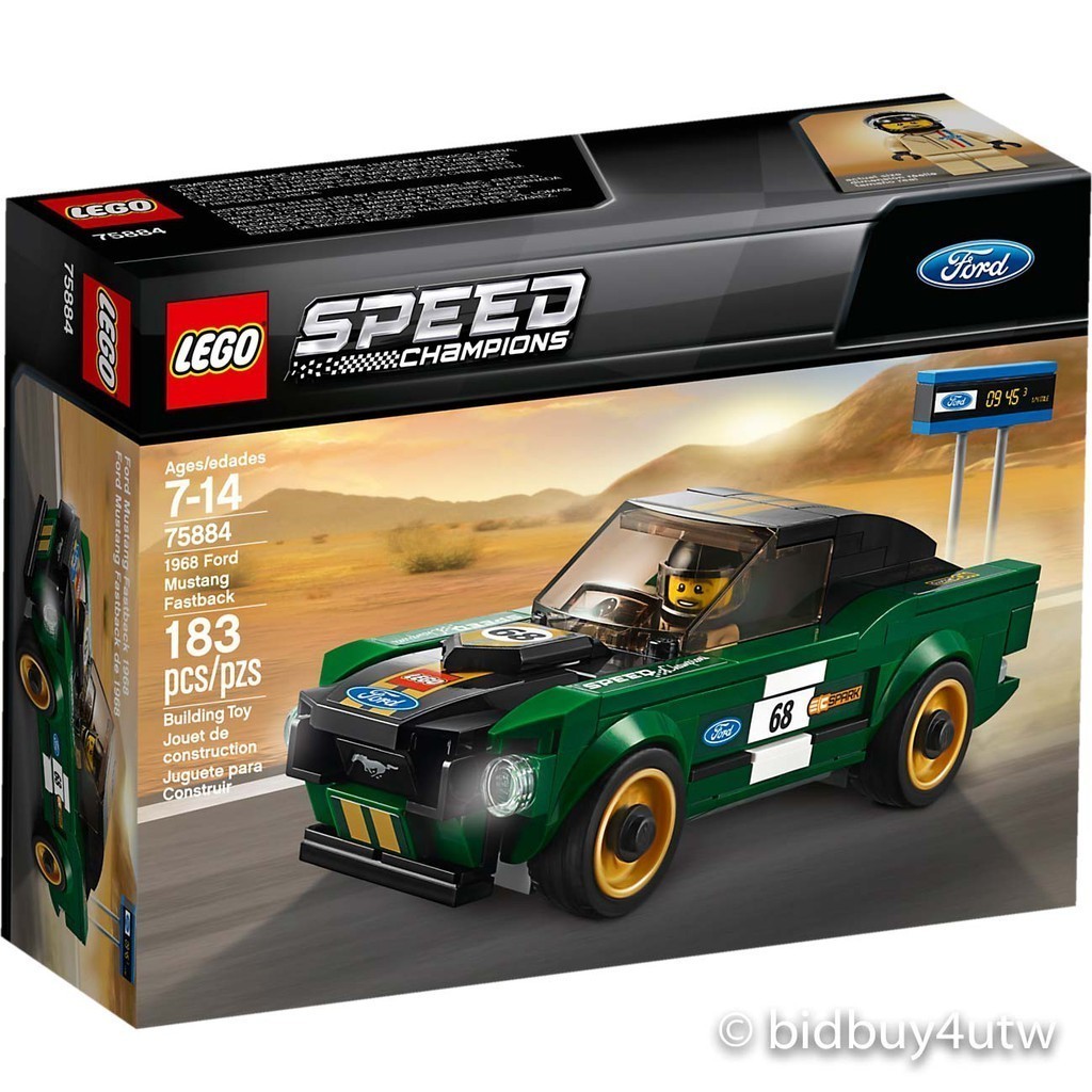 LEGO 75884 1968 福特野馬 Fastback 賽車系列【必買站】樂高盒組