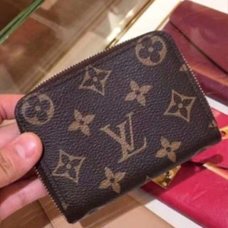 伊伊二手-LV LOUIS VUITTON M60067 全新字紋原花老花ㄇ字拉鍊 卡片夾 零錢包 零錢包 卡包 手拿