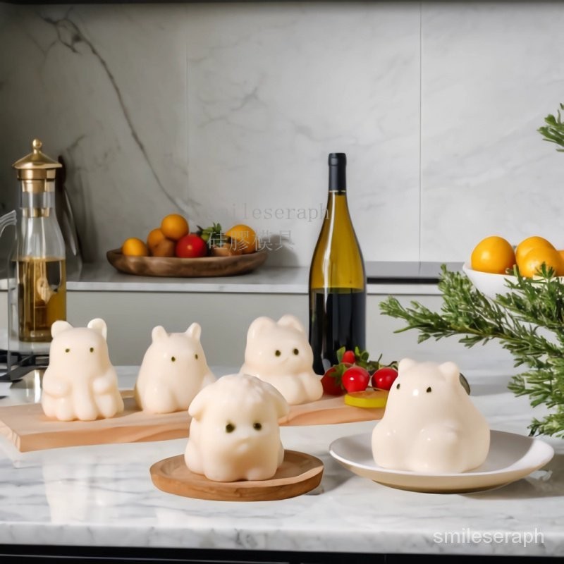 小狗兔子果凍硅膠模具 烘焙模具  DIY卡通慕斯蛋糕奶凍模具 佈丁硅膠磨具