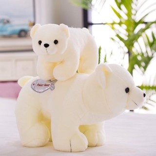 台灣出貨 📣可愛仿真北極熊公仔小白熊布娃娃玩偶毛絨玩具抱枕女生兒童日禮物