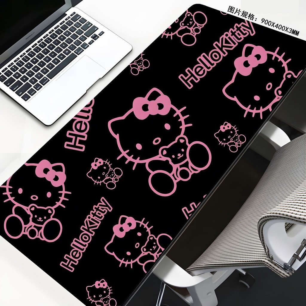 台灣優選原創Hello Kitty凱蒂貓鼠標墊超大號包邊加厚筆記本女生電腦桌墊
