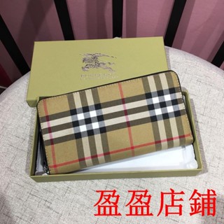 W/R二手-實物拍攝/巴寶莉 Burberry 經典格紋錢包大容量時尚簡約商務紳士長夾包 零錢包 長夾包 多卡位錢