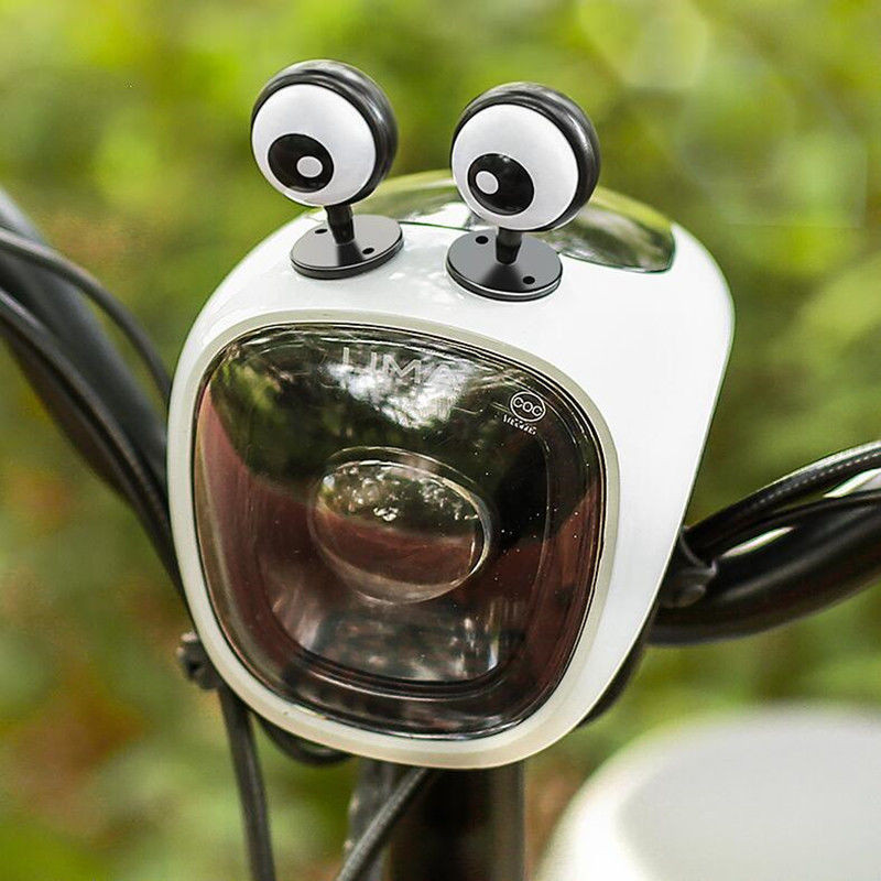 💕時尚出行🎈電動車眼睛裝飾品個性搞怪摩托車頭盔可愛裝飾電瓶車機車改造擺件