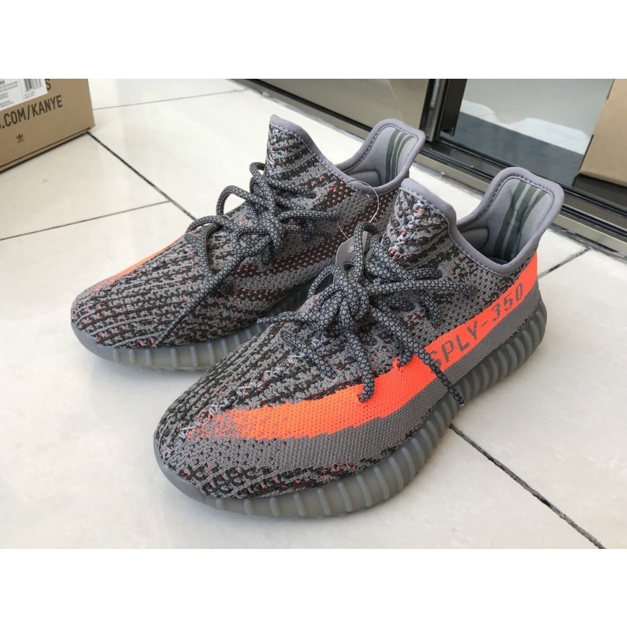 ADIDAS YEEZY BOOST 350 V2 灰橘 休閒慢跑鞋 BB1826