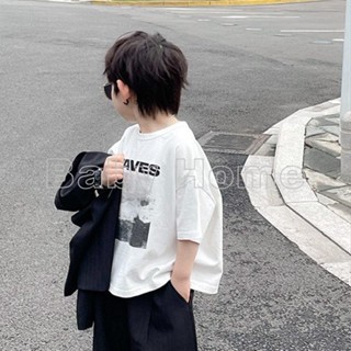 Baby Home✨男童短袖 台灣出貨 兒童t恤 短袖上衣女童上衣男童上衣韓版童裝百搭男童短袖夏季兒童韓