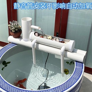 小魚缸三合一低水位過濾器水循環家用靜音加氧流水器陶瓷魚缸凈水聚寶盆精選店