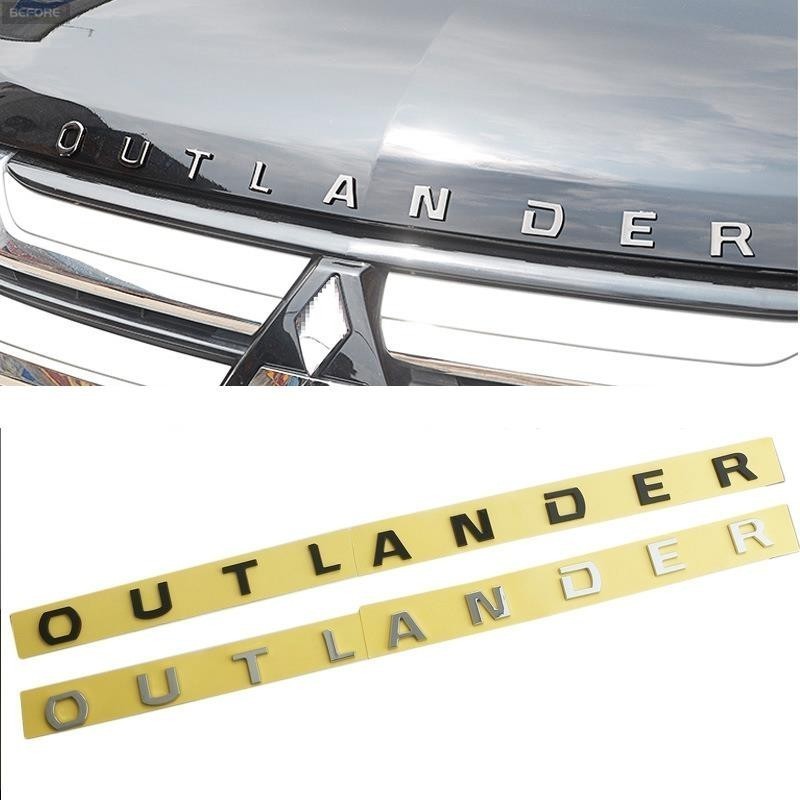適用於適用OUTLANDER 2013-2019 機蓋標 字母車貼 車頭標誌 適用三菱歐藍德改裝前標