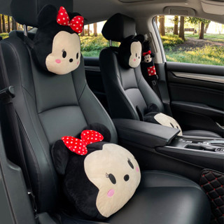 💞千禧百貨生活館💞 汽車百貨 汽車頭枕可愛米奇卡通可愛創意毛絨一對腰靠情侶款護頸枕靠墊抱枕