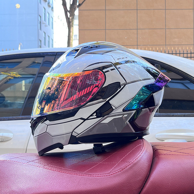 ORZ 3C安全認證 機車頭盔 全罩式安全帽 全盔可樂帽 揭面盔 高清防霧雙鏡片 十二款鏡片 摩托車安全帽 安全頭盔