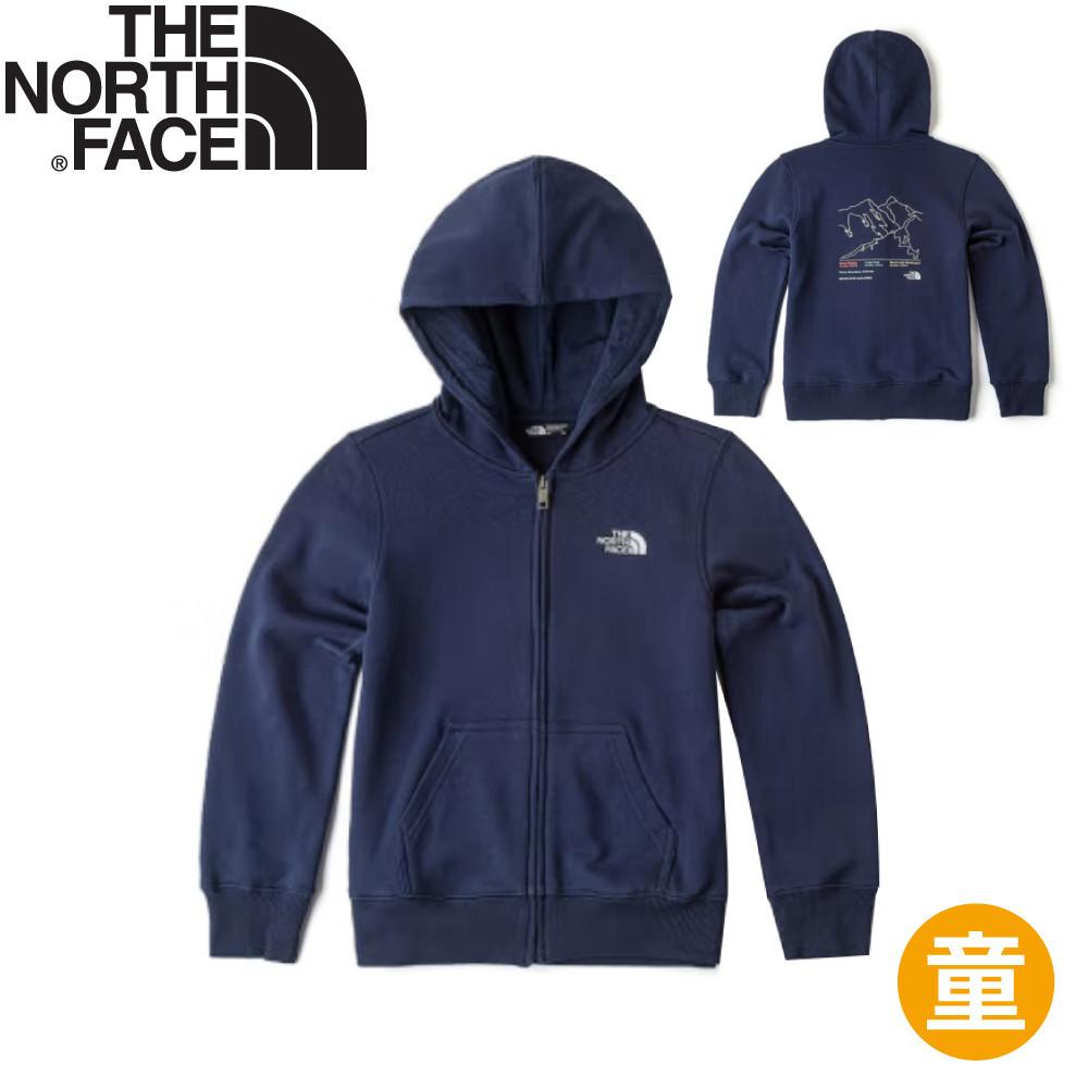 【The North Face 童 棉質連帽外套《深海軍藍》】88H4/純棉外套