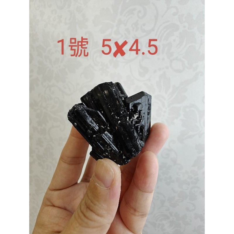 [My mine] 編號-BX-4308241078-高瓷亮皮-莫桑比克高亮皮簇型黑碧璽(電氣石)原石原礦-精選小可愛