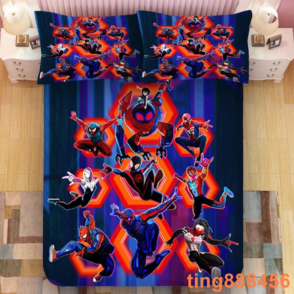 小天鵝 2023 蜘蛛人：穿越新宇宙 床包組 單人 雙人 兒童卡通床包 枕頭套 可訂製 不含被套