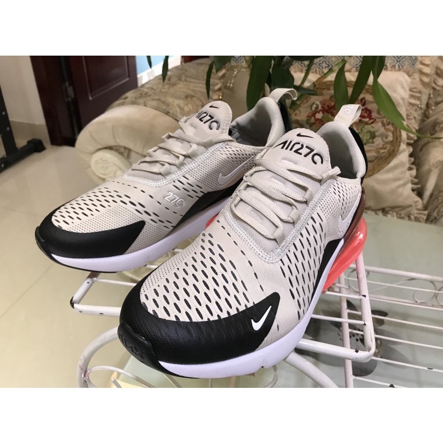 Nike Air Max 270 灰橘 米白 氣墊 網面 休閒慢跑鞋 AH8050-003