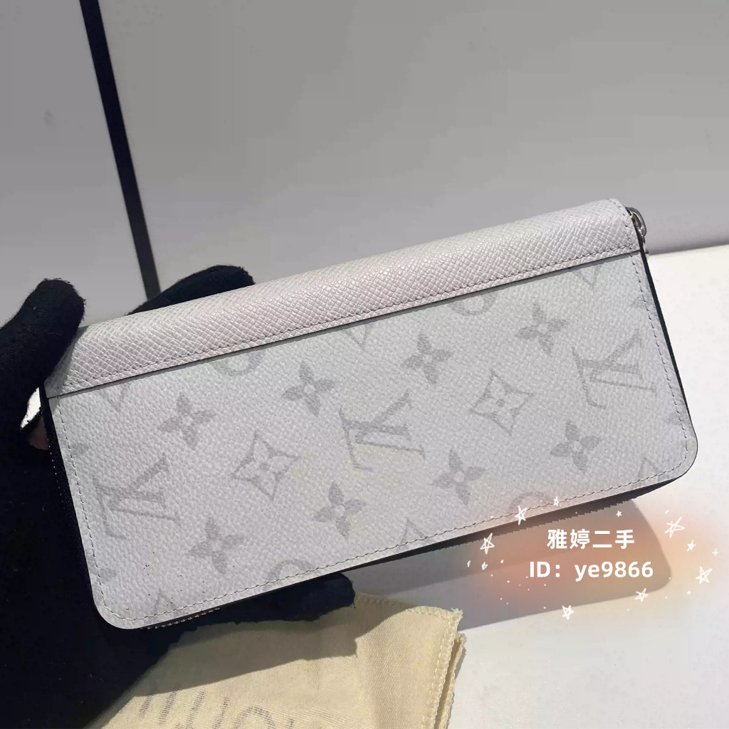 LV 路易威登 M30446 拉鏈錢包 ZIPPY 白色老花 拉鏈長夾 錢夾 皮夾