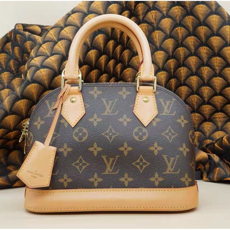 頂級二手LOUIS VUITTON 路易威登 LV ALMA BB 經典 斜挎包 手提包 兩用老花貝殼包 M531