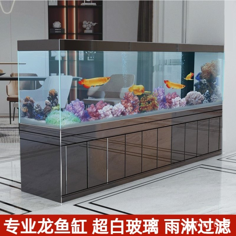Bubble Shop🫧SK魚缸客廳大大型傢用落地底過濾生態龍魚缸3米長免換水金魚缸