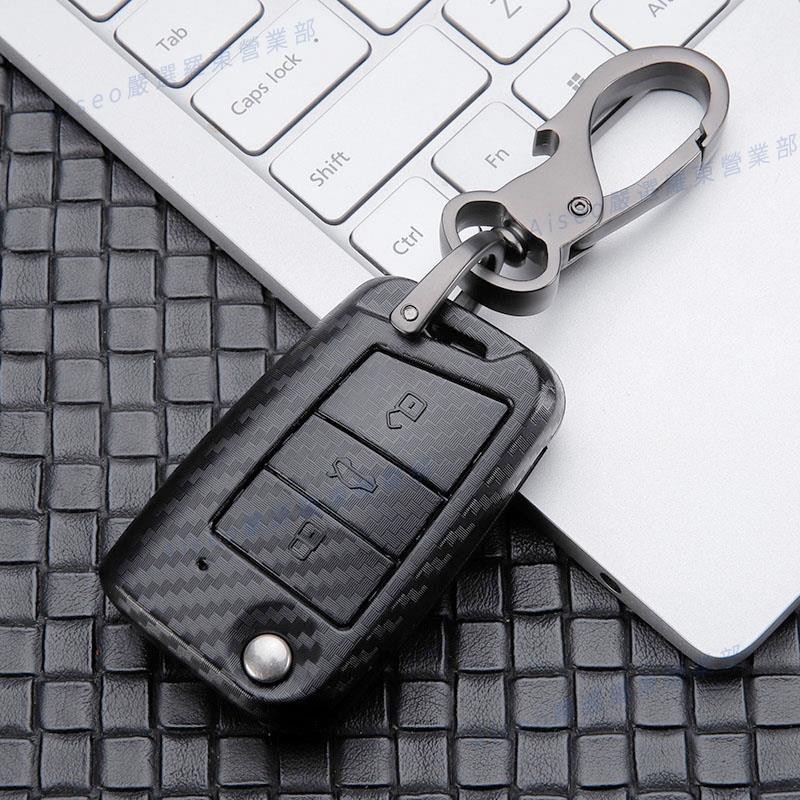 羅東免運●Volkswagen 福斯 碳纖鑰匙套Golf Tiguan GTI VW 鑰匙套 折疊鑰匙 鑰匙包ikey包