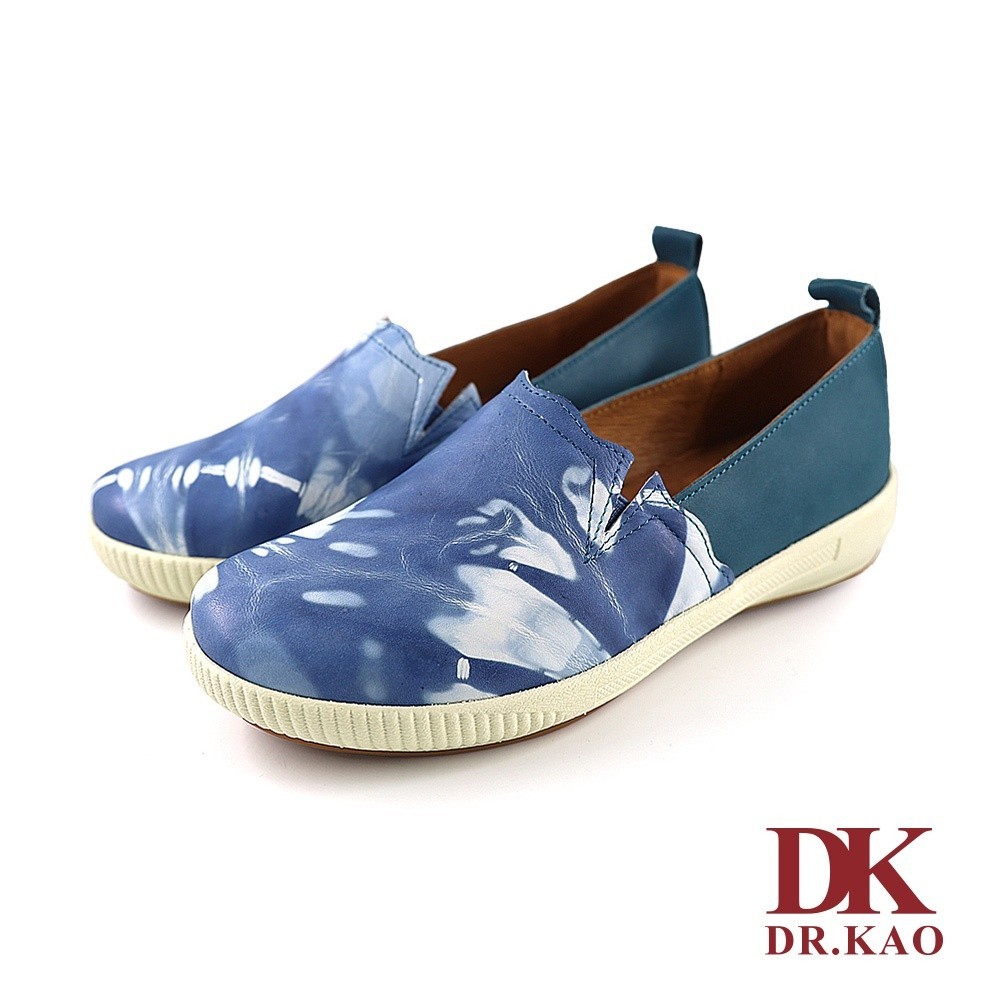 【DK 高博士】藍染風格接空氣女鞋  87-1102-70 藍色【女鞋/休閒鞋/女休閒鞋】