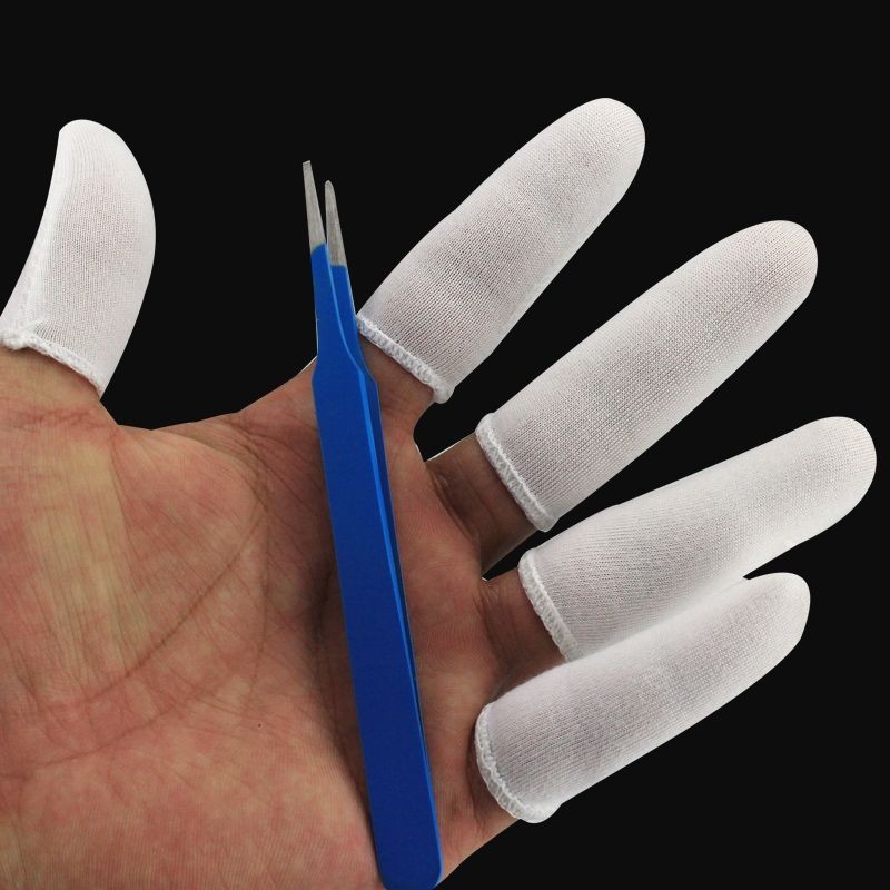 【台灣發售】手指保護套  200衹佈手指套防護手指頭套耐磨指套勞保點鈔透氣防汗純棉手指套