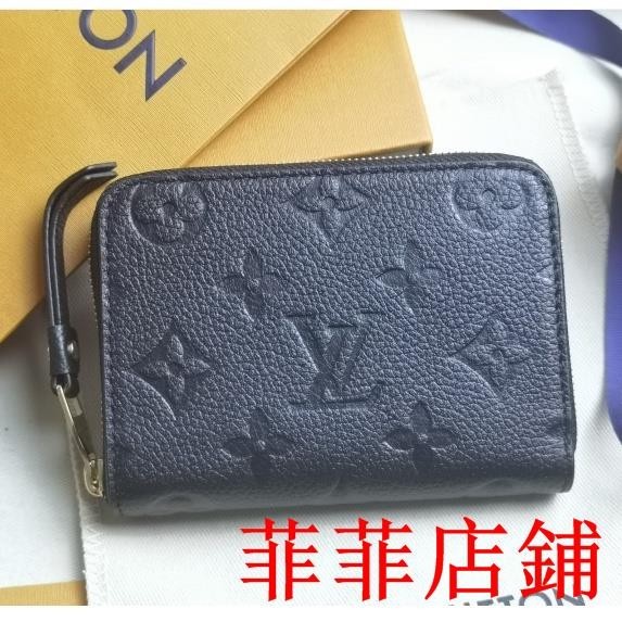 菲菲二手/LV 路易威登 M60574 ZIPPY 黑色壓紋印花拉鏈女士短夾零錢包 卡夾 卡包 錢包 皮夾