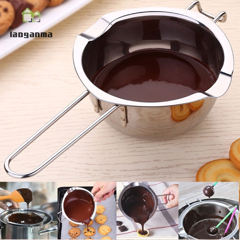 Xstore2 Stainless Steel Chocolate Cheese Melting Pot Pan Bow