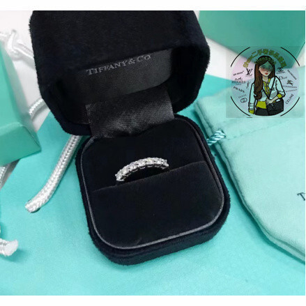 Shaw二手 Tiffany&amp;Co蒂芙尼 Tiffany Embrace 鑽石線戒 鉑金 鑽石 戒指 現貨