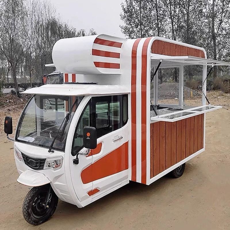 【這款是定制產品 標價為定金】電動三輪餐車多功能移動快餐車各種尺寸商用擺攤車