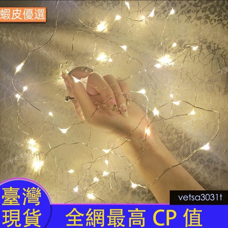 台灣發Usb銅線燈串1m/5m/10m 100燈LED婚禮聖誕派對裝飾5V七彩