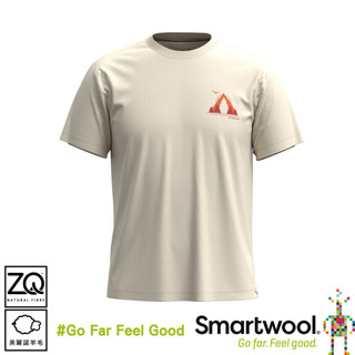 【SmartWool 美國 塗鴉短Tee/Go Far Feel Good《 杏色》】SW002365/登山/排汗/男女