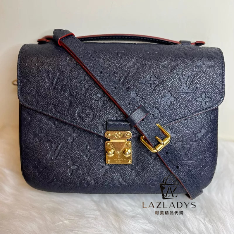 lazladys LV 路易威登 POCHETTE METIS 海軍藍 老花壓紋 郵差包 單肩包 斜背包 M44071