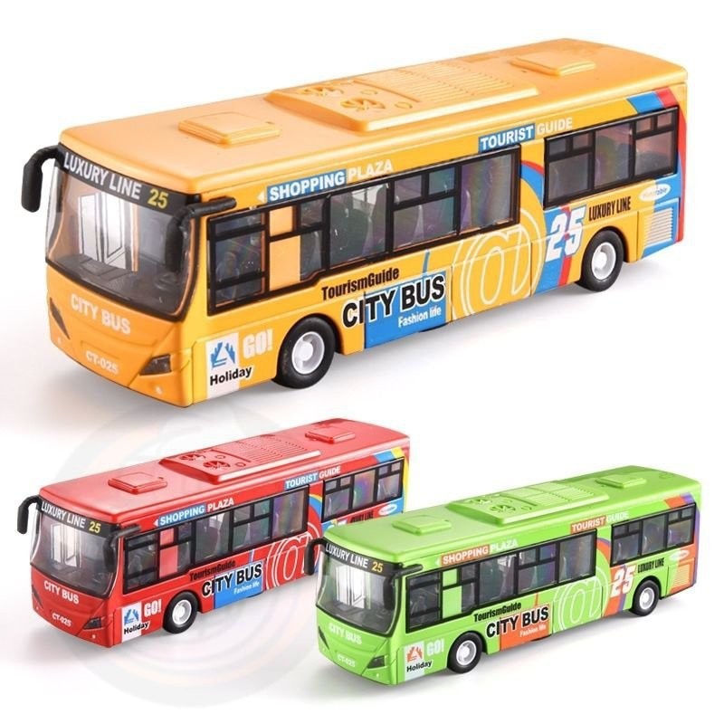 【好物優選】巴士模型 模型車 玩具車 兒童玩具仿真閤金公交車客運巴士模型聲光迴力開門大巴模型批髮 2VIZ