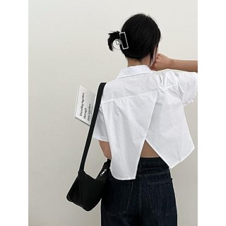 【Codibook】韓國 ccomeng 後開衩短袖襯衫(5color)［預購］襯衫 女裝