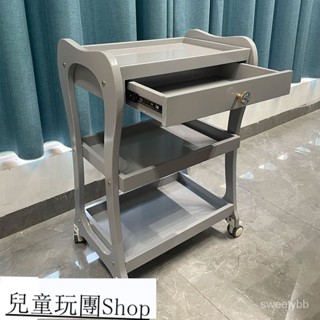 #免運#三聯發票#熱賣#居傢生活 輕奢帶抽屜美容車壓縮實木闆工具車木製美容院醫美小推車美髮移動