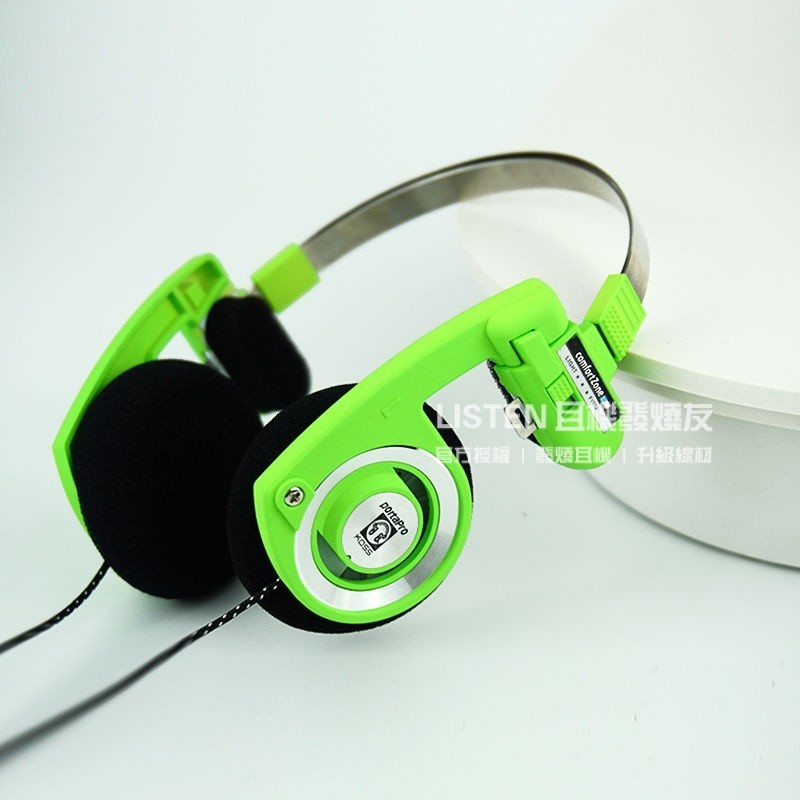 KOSS Porta Pro 清新果凍綠 複古耳罩式頭戴耳機 高斯PP耳機 頭戴式有線帶麥耳機 有綫耳套 頭戴式有線耳機