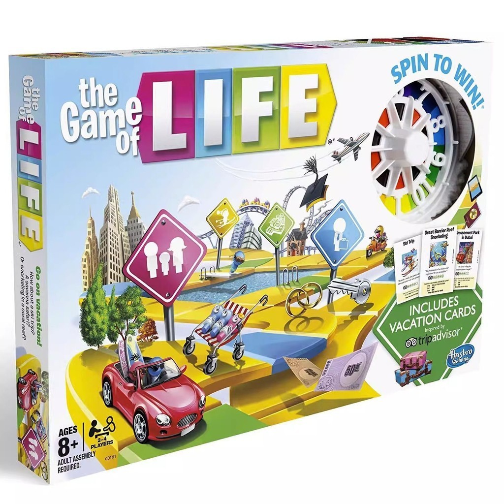 【熱銷桌遊】英文版The Game of Life生命之旅大轉盤配卡牌人生之旅大富翁桌遊