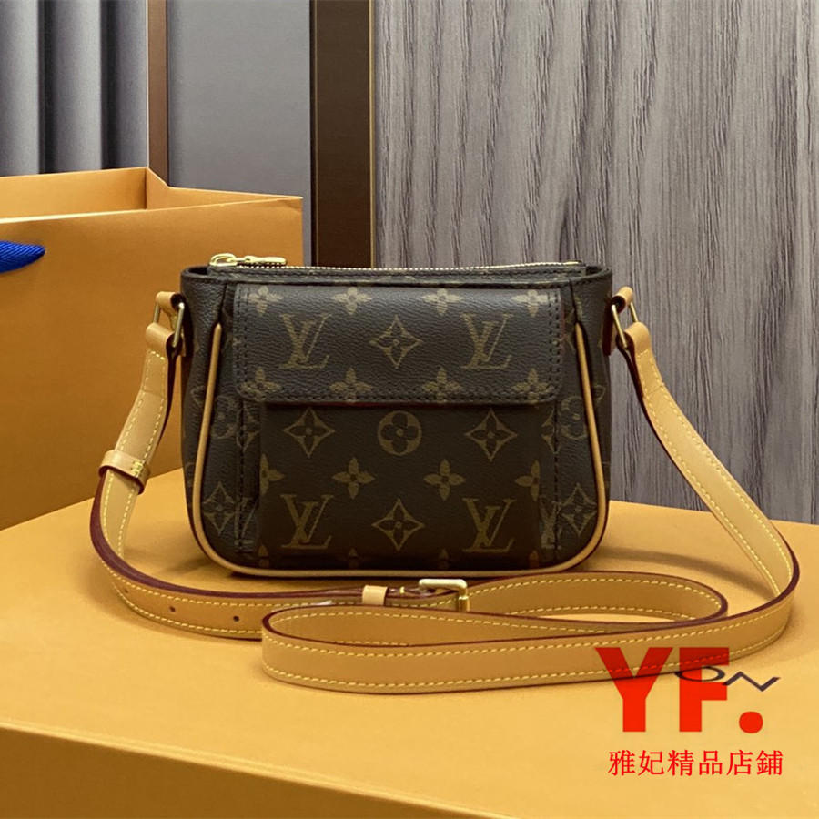 【雅妃精品】LV 路易威登 vintage 中古款 經典老花 郵差包 斜背包 肩背包 M51165 免運