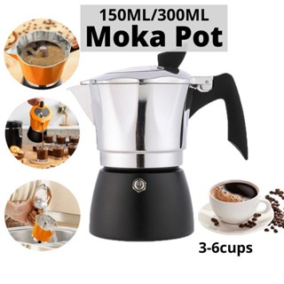 丸子精選3-6 Cups Moka Pot Express Silver Coffee Pot Coffee Maker