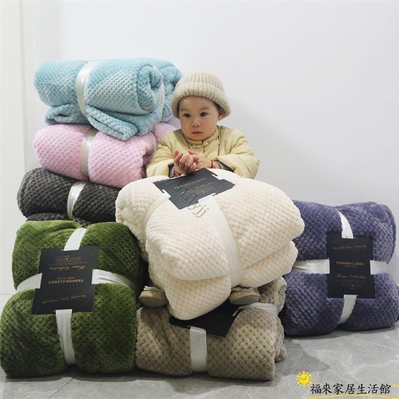 【台灣免運】加厚法蘭絨毛毯 毛毯 羔羊絨毯 午睡毯 珊瑚絨毯子 貝貝絨毛毯 空調毯 無印素色素色ZW01