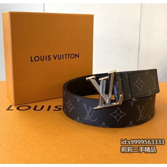 現貨二手 Louis Vuitton路易威登 M0607U LV Pyramide 40毫米皮帶 男士腰帶