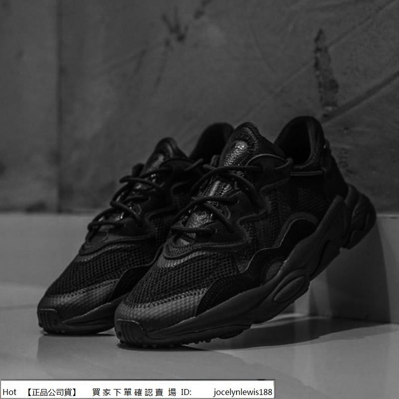 Adidas Originals Ozweego 黑 全黑 網布 透氣 拼接 慢跑鞋 運動鞋 EE6999