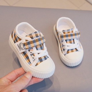希希❤baby春秋季格子兒童帆佈鞋小童鞋單鞋運動鞋闆鞋男童女寶寶鞋子休閒鞋