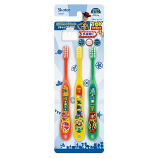 免運 日本進口 迪士尼 Disney 玩具總動員 3入兒童用牙刷附蓋(TB5ST/3~5歲) 賣場多款任選