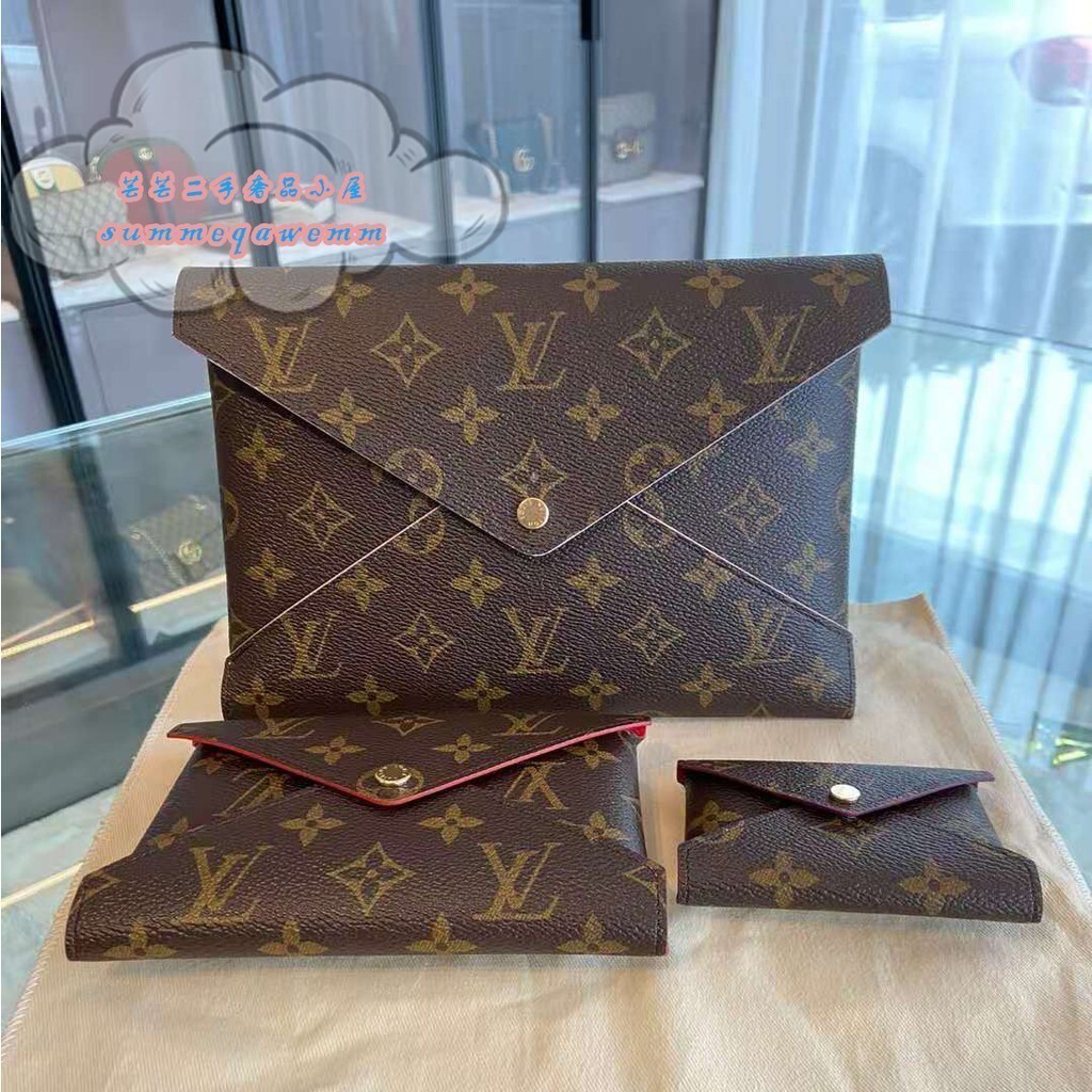 （精品二手）LOUIS VUITTON 路易威登LV KIRIGAMI POCHETTE三合一信封包/手拿包M62034