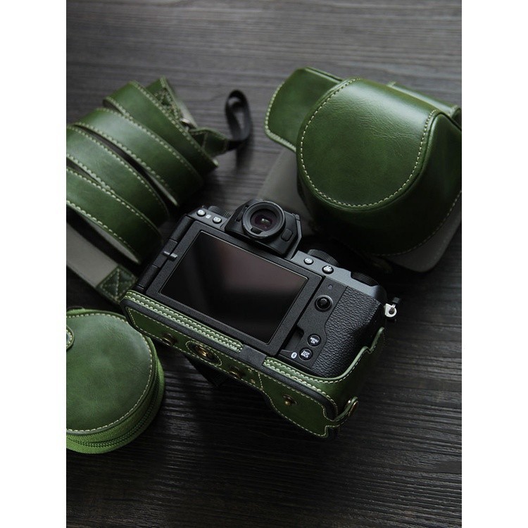 適用富士xs20相機套 復古皮套X-S20保護套短焦專用相機包底座配件