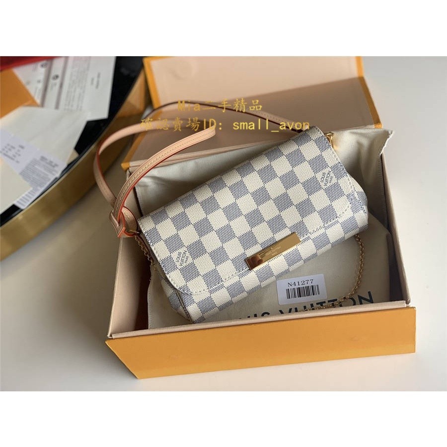 Mia二手 LV LOUIS VUITTON Favorite N41277 斜背包 附長背帶 棋盤格 鍊條小肩背包