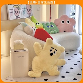 至臻 多款可選 卡通可愛貓咪抱枕粉花小熊毛絨玩具居家臥室床頭靠墊客廳沙發腰靠